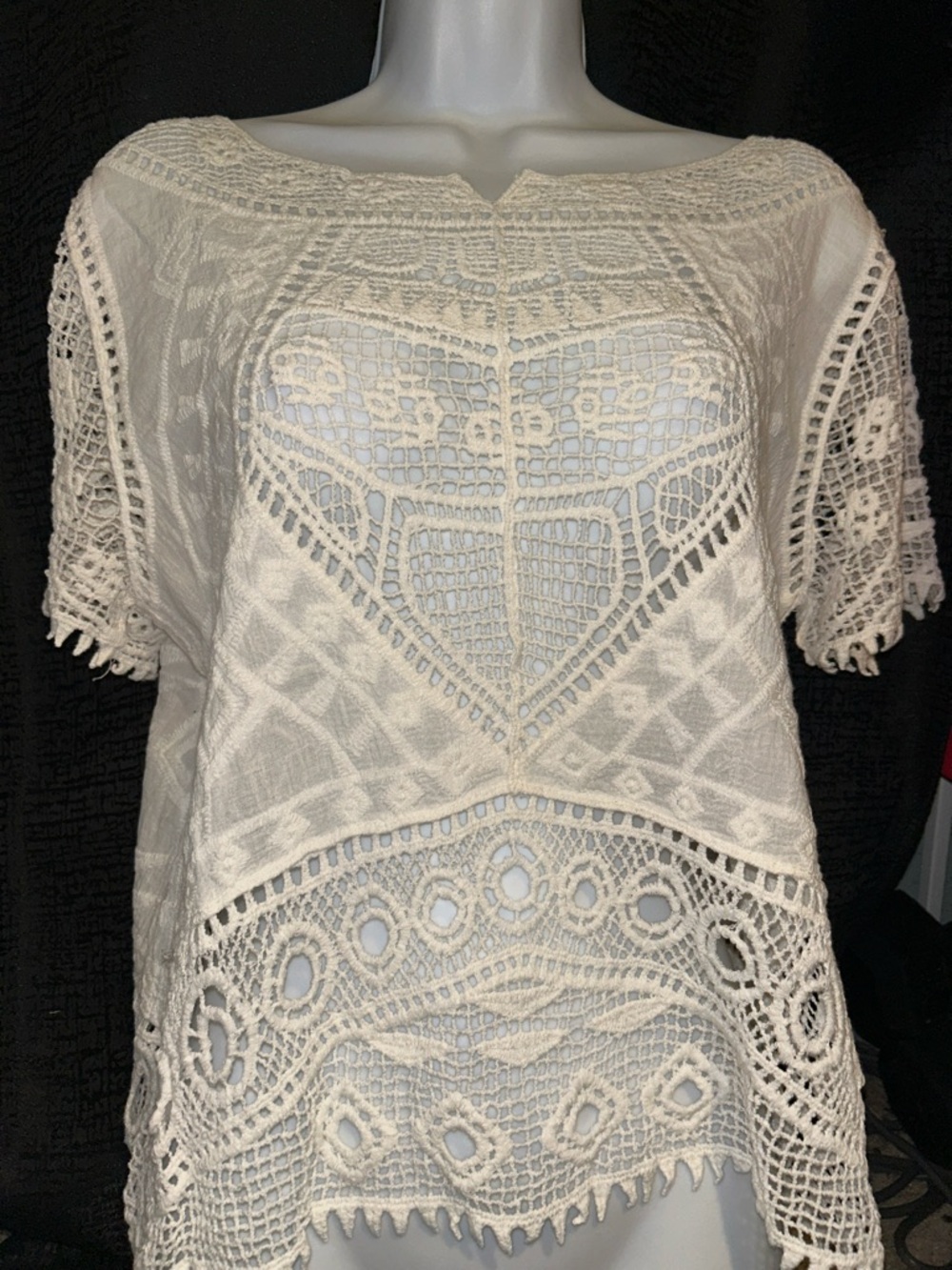 Crochet Lace Tunic Top